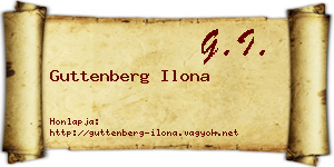 Guttenberg Ilona névjegykártya